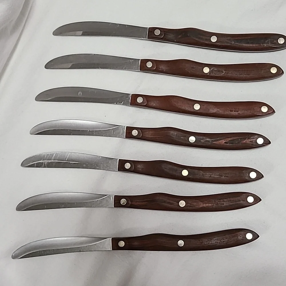 Cutco Vintage #59 Pat. No. 2147079, Set of 7 Smooth Blade Steak/table Knives - Picture 12 of 16